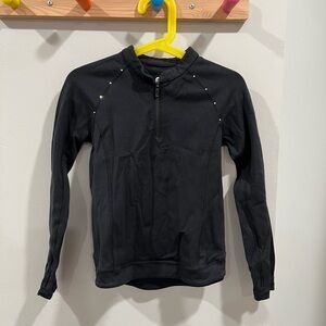 Black Long Sleeve Tee with Mock Neck